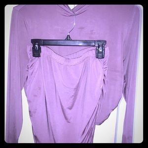 2 piece purple skirt set